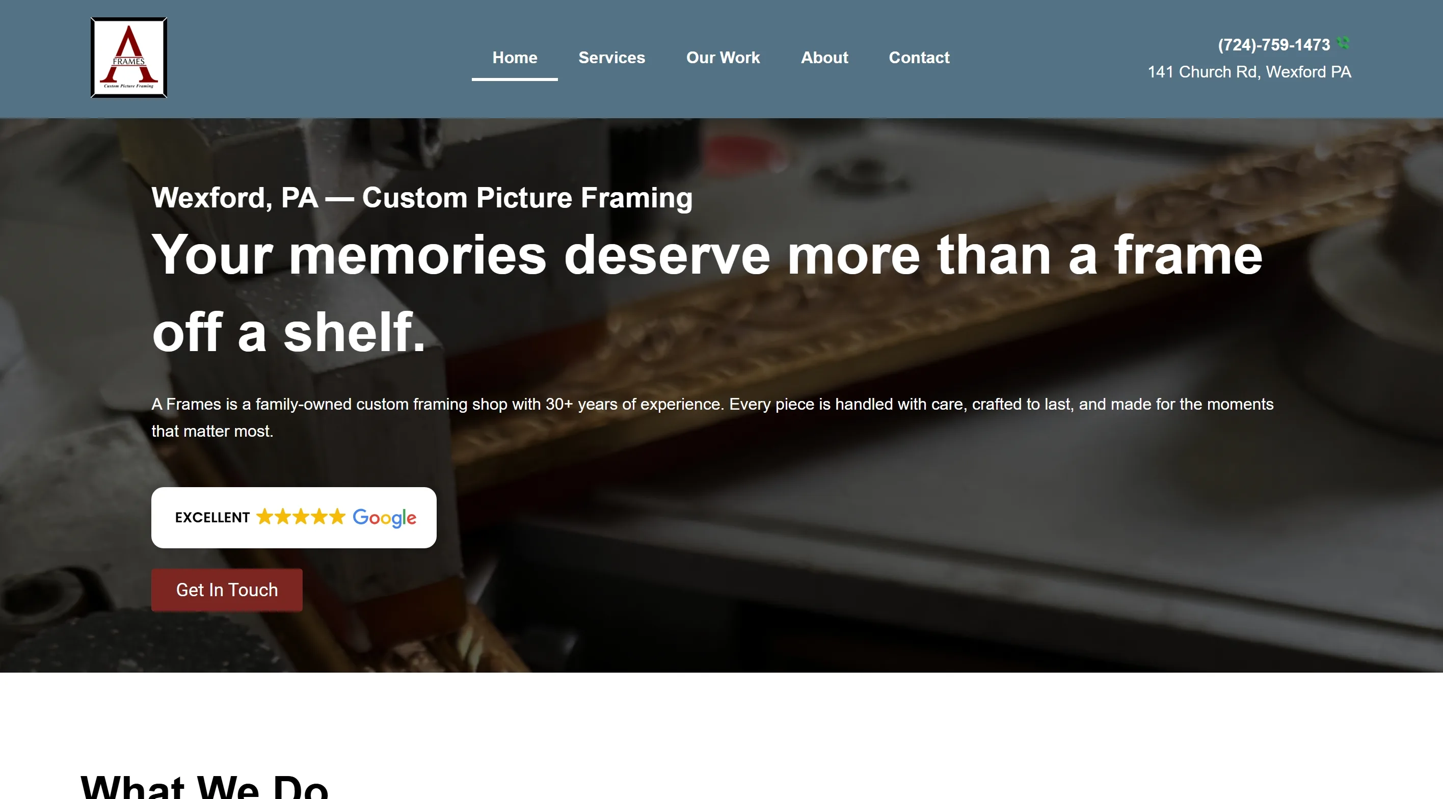 Custom A Frames website